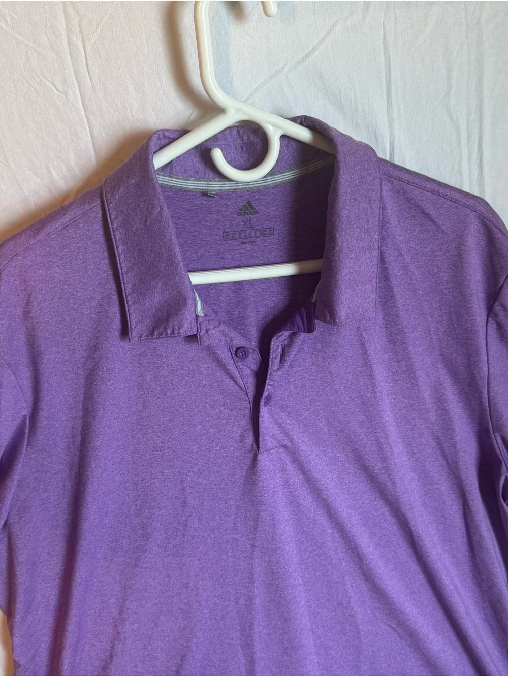adidas Men’s Heather Purple Polo Shirt